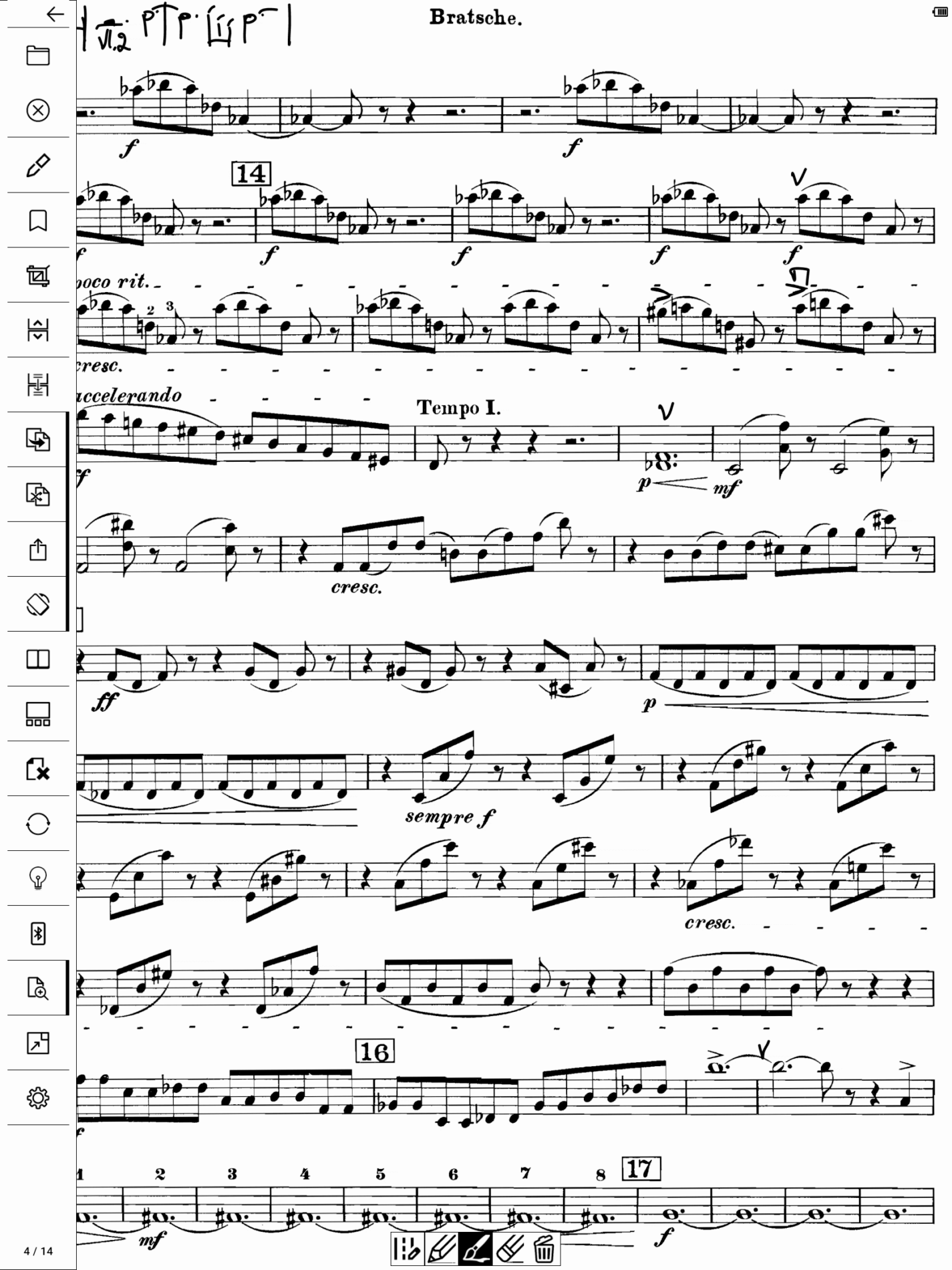 PadMu 4, the E-Reader for musicians - Reading sheet music with PadMu Reader