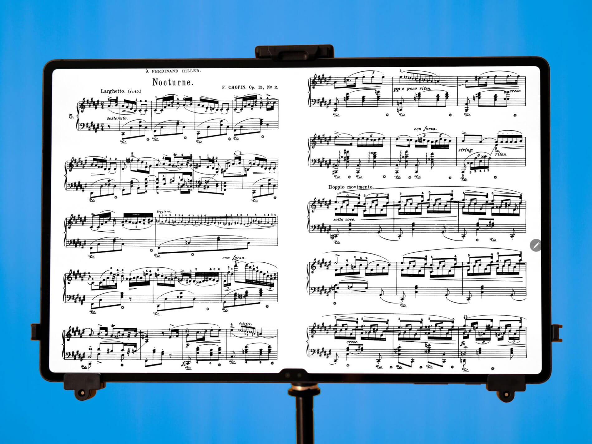 Sheet music (music scores) on the Samsung Galaxy Tab S9 Ultra