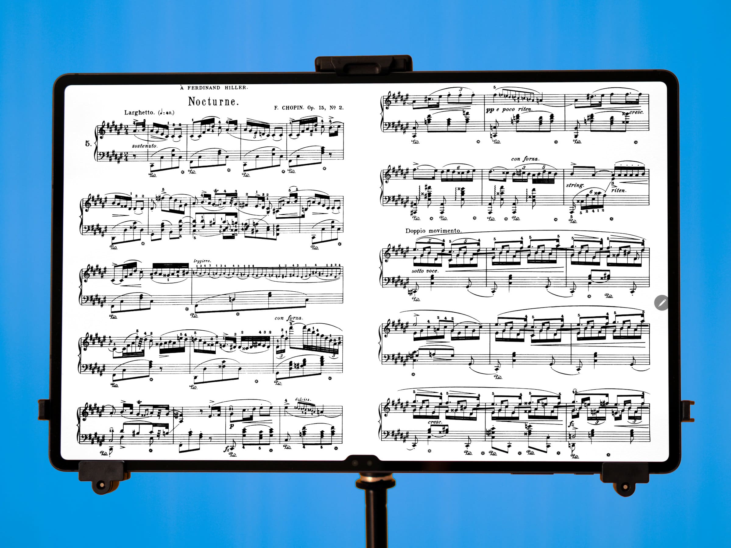 Sheet music (music scores) on the Samsung Galaxy Tab S9 Ultra