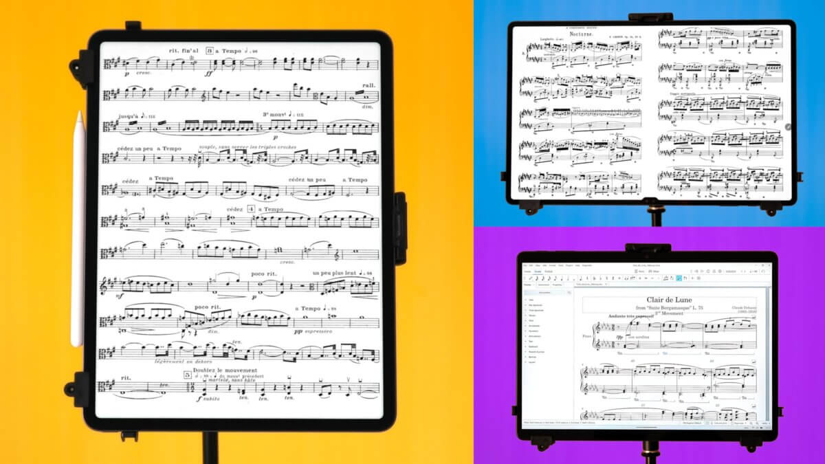 Sheet music on Apple iPad, Android tablets and Windows 2-in-1 convertibles