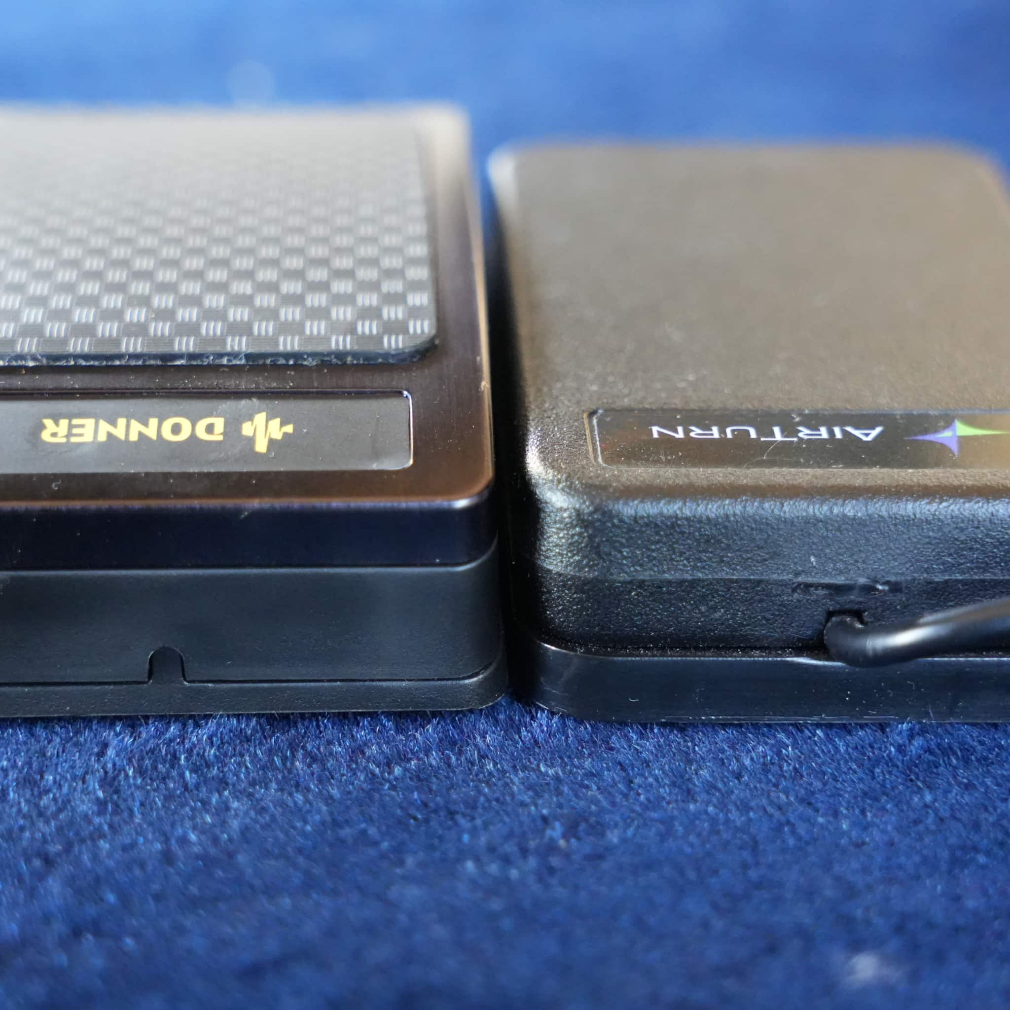 Foot switches comparison, Airturn Duo vs Donner pedal height