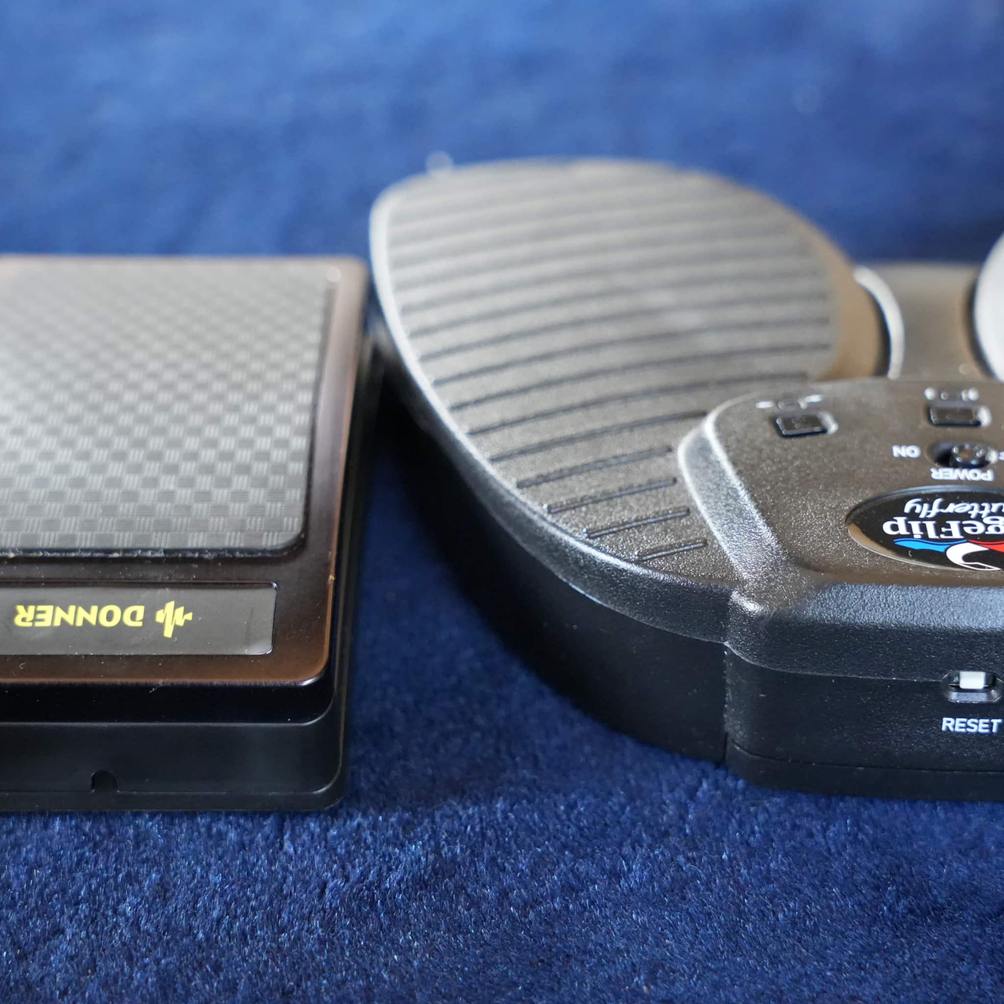 Page turning pedals comparison, PageFlip Butterfly vs Donner pedal height