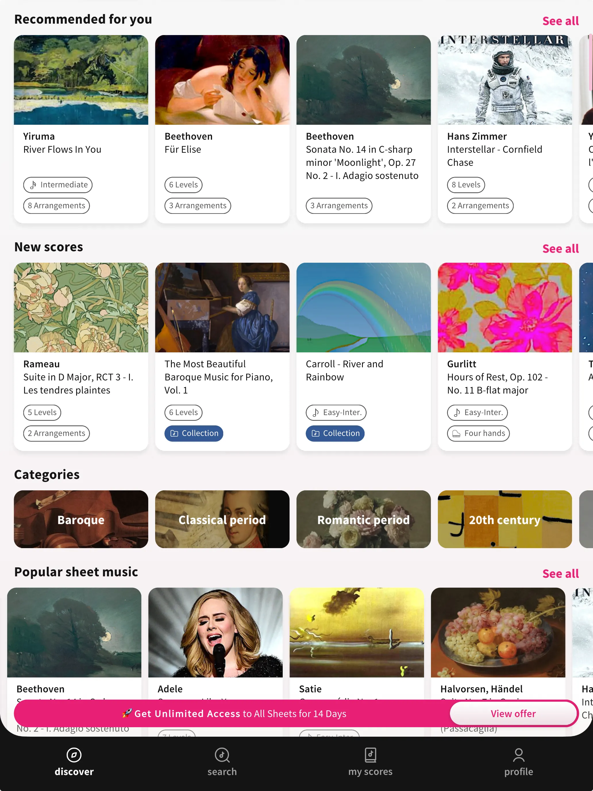 Tomplay sheet music app for iPad